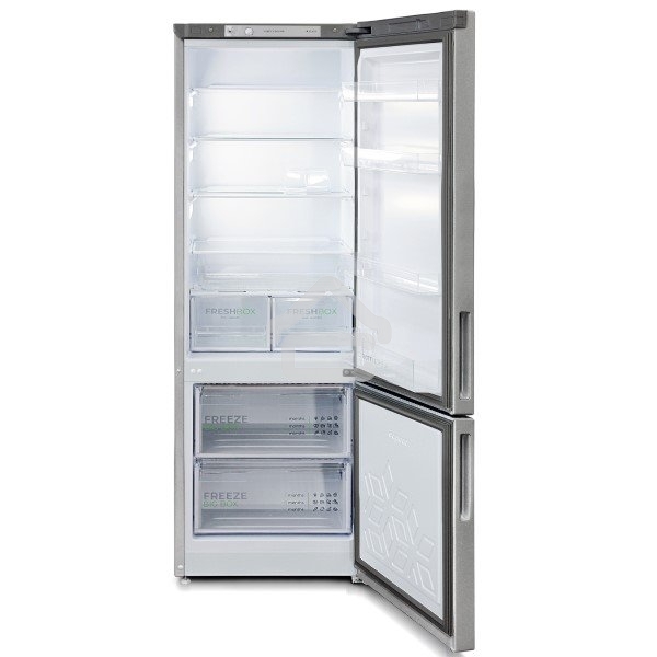 Холодильник Бирюса М6132 металлик двухкамерный 245/85л морозилка снизу, автоматическое