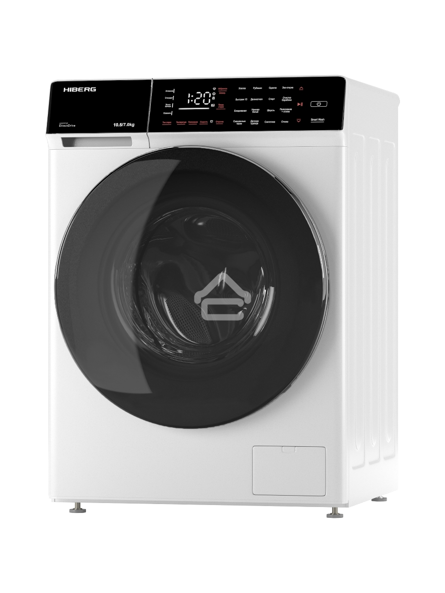 Стирально-сушильная машина HIBERG i-DDQ9-10714 W белый загр. фронтальная макс.: 10,5 кг 1400 об/мин класс: А+++