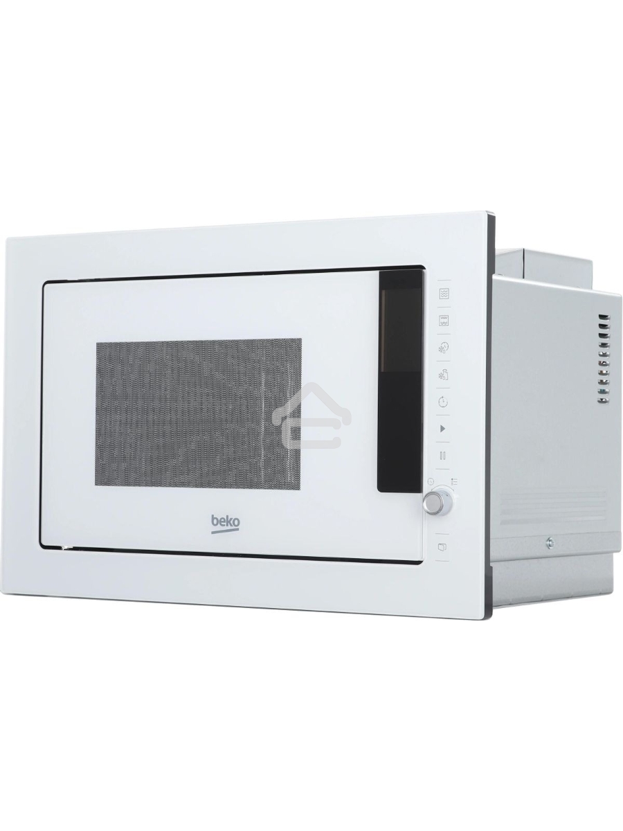 Микроволновая печь встраиваемая Beko BMGB 25333 WG белый, 25 л, 900 Вт, переключатели - поворотный механизм/сенсор