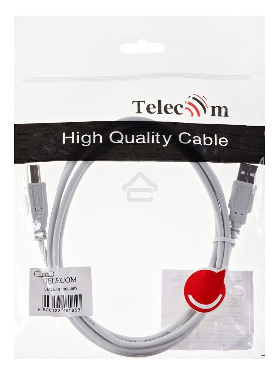 Кабель AM/BM USB2.0 1.8м TELECOM, TC6900-1.8M 