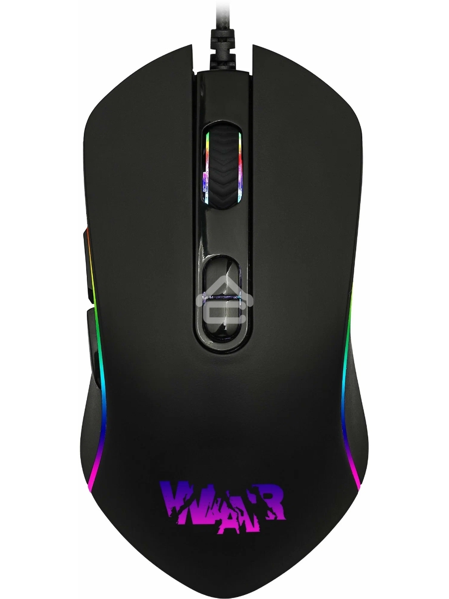 Игровой набор Qumo Wartime K51/M67, кл-ра проводная, 104+10 клавиш, подсветка RGB, мышь проводная, оптическая, RGB running, 1200/1600/2400/3200 dpi