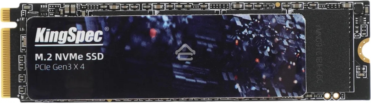 Накопитель SSD KingSpec NE-1Tb, 1Tb, PCIe 3.0 x4, M.2 2280, NVMe, R/W 2400/1900