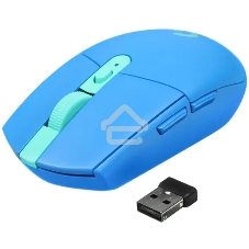 Мышь беспроводная Logitech G304 Lightspeed синий, 12000 dpi, радиоканал, USB, кнопки - 6