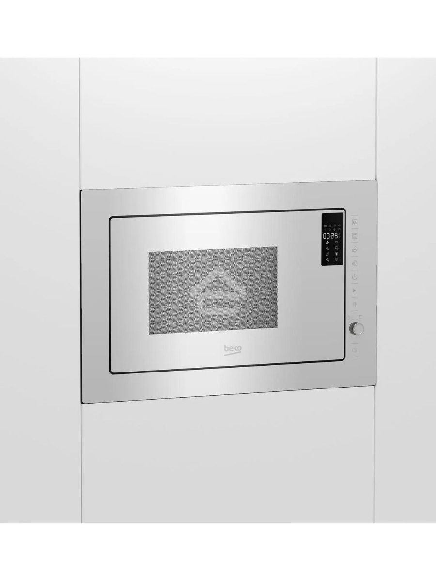 Микроволновая печь встраиваемая Beko BMGB 25333 WG белый, 25 л, 900 Вт, переключатели - поворотный механизм/сенсор