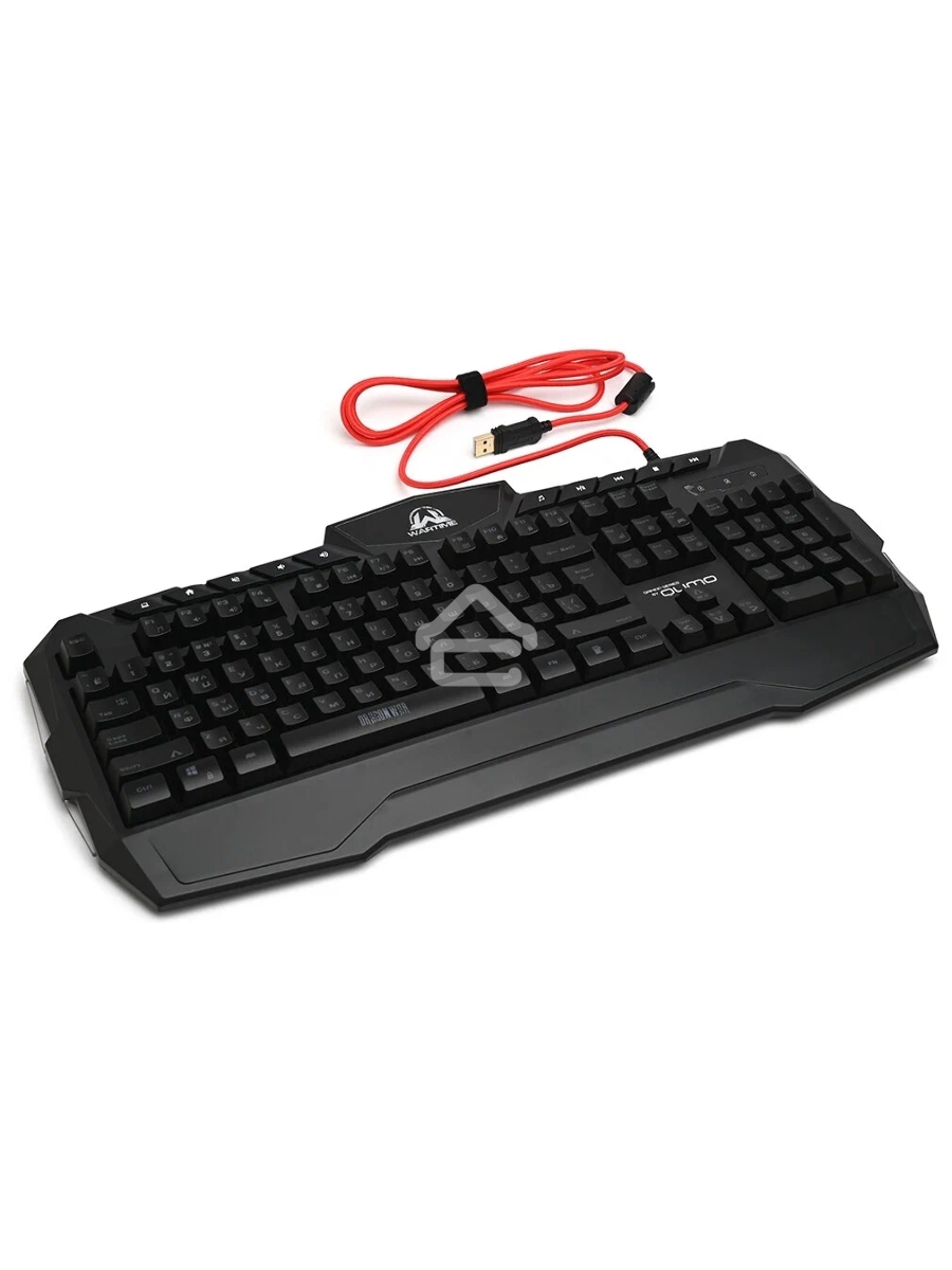 Игровой набор Qumo Wartime K51/M67, кл-ра проводная, 104+10 клавиш, подсветка RGB, мышь проводная, оптическая, RGB running, 1200/1600/2400/3200 dpi