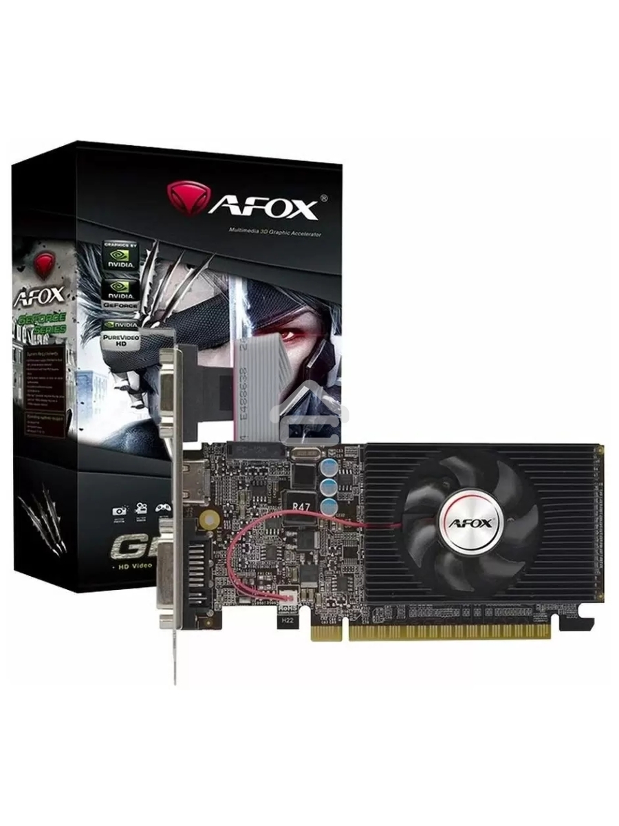 Видеокарта AFOX GT610 1GB LP DDR3 64BIT DVI HDMI VGA SINGLE FAN RTL