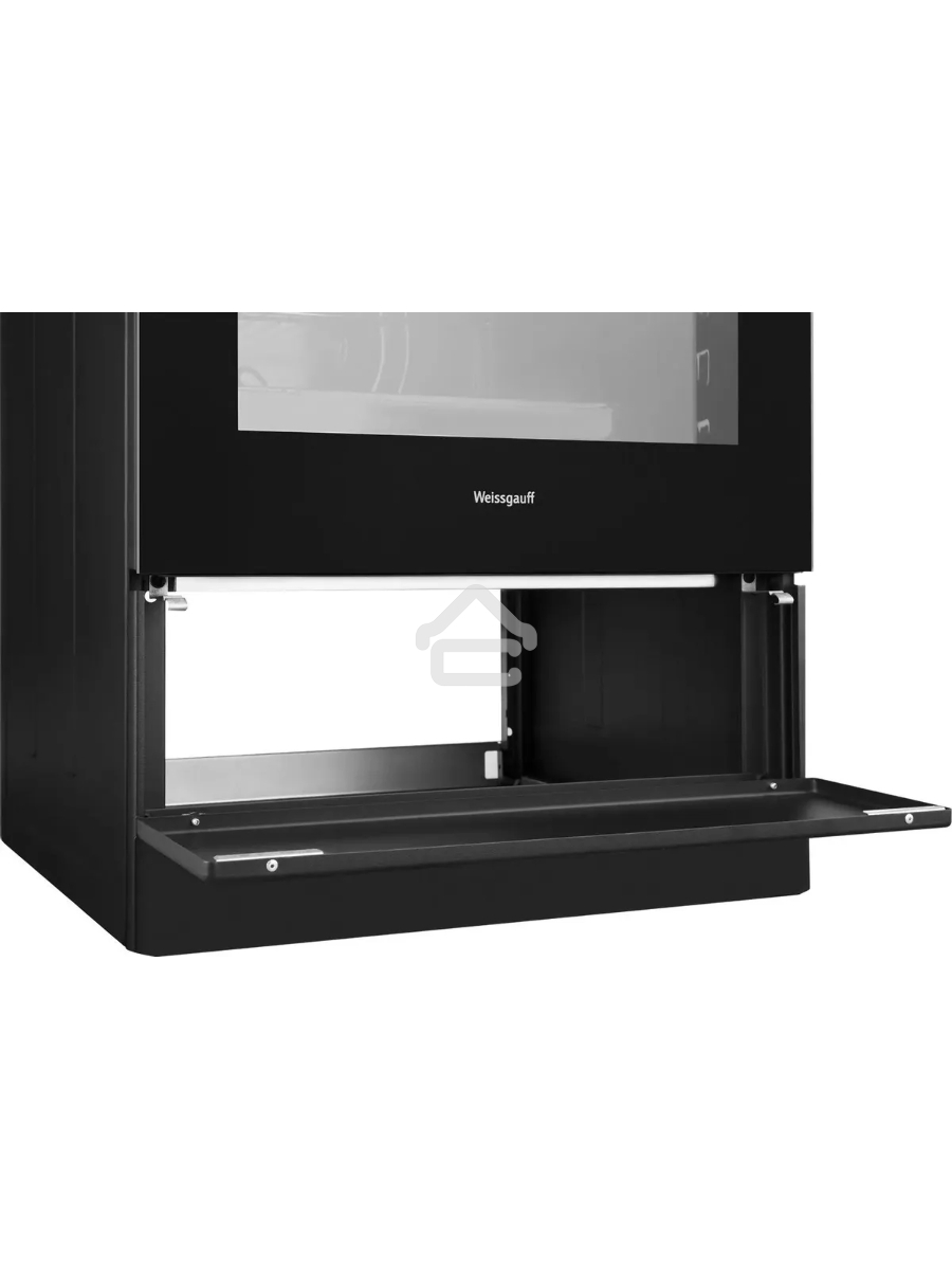 Плита электрическая Weissgauff WES E2V05 B черный, конфорок 3 шт, духовка 50 л, 50 см x 85 см x 56 см