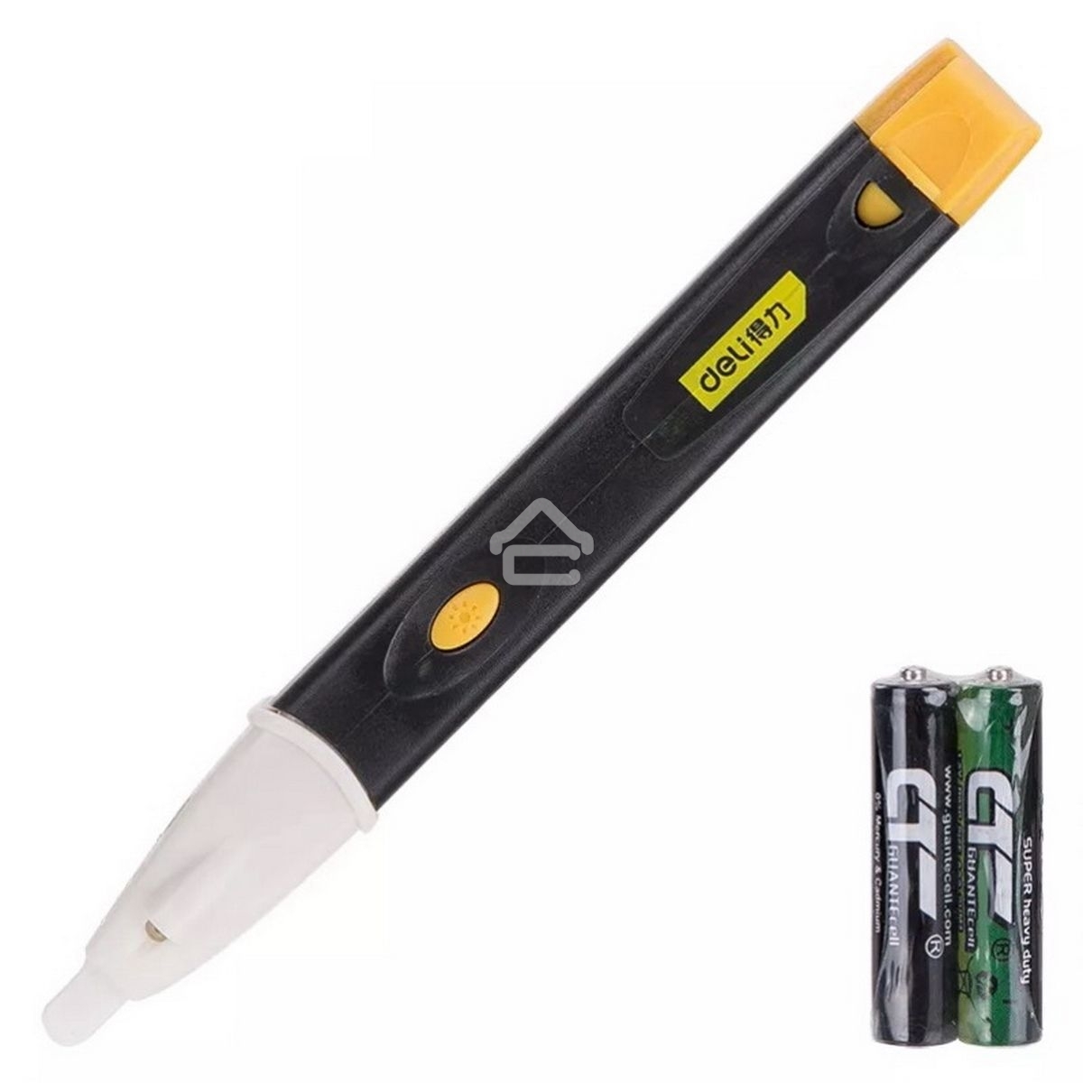 Бесконтактный детектор напряжения Deli DL8008 (90-1000В, функция фонарика, батарейки в комплекте)