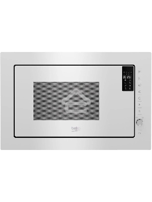Микроволновая печь встраиваемая Beko BMGB 25333 WG белый, 25 л, 900 Вт, переключатели - поворотный механизм/сенсор