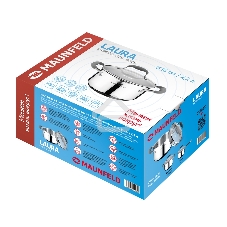 Кастрюля Maunfeld LAURA MCS22S08GR из нержавеющей стали со стеклянной крышкой, 18 см, 2,2 л.