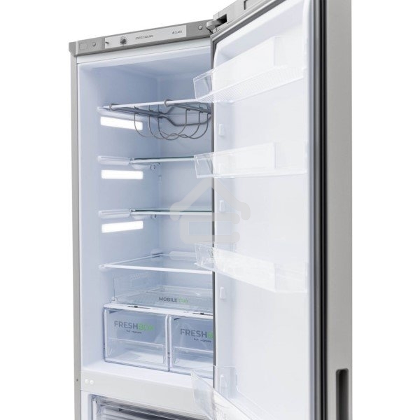 Холодильник Бирюса М6132 металлик двухкамерный 245/85л морозилка снизу, автоматическое