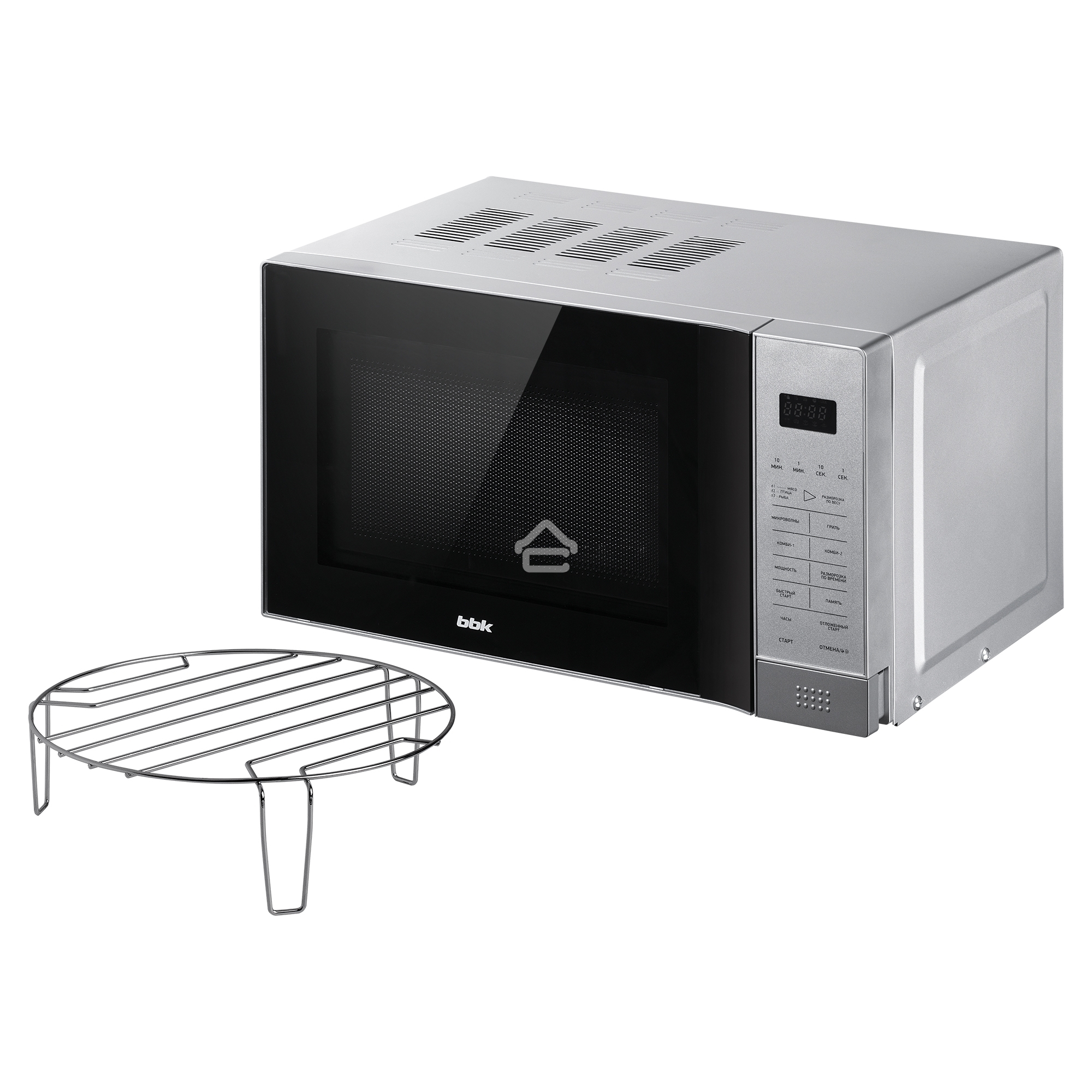 Микроволновая печь BBK 20MWG-736S/BS серебристый/черный, 20 л, 700 Вт, сенсор