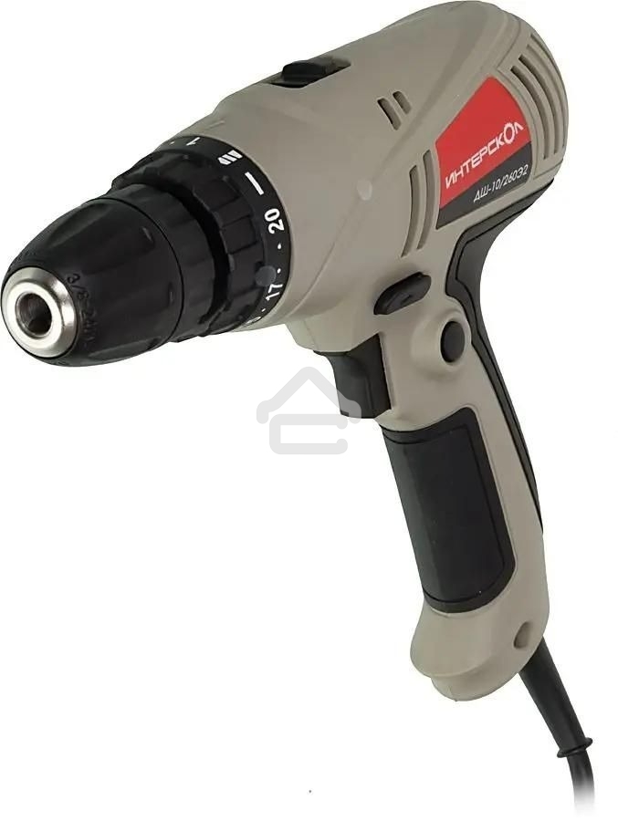 Дрель-шуруповерт сетевой ИНТЕРСКОЛ ДШ-10/260Э2, Сетевая, 260Вт