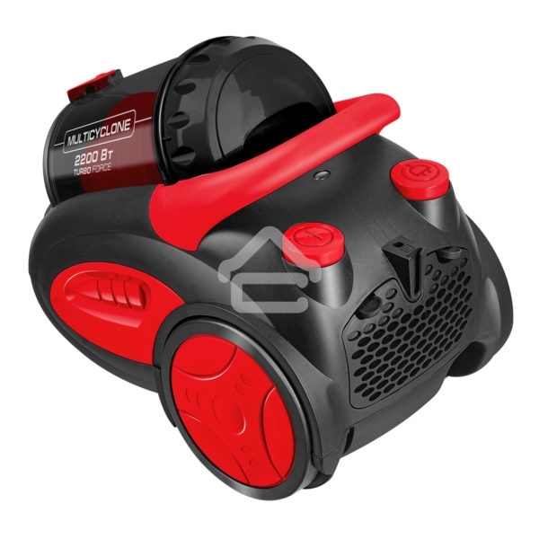 Пылесос Centek CT-2520 черный/красный, 400/2200 Вт, уборка сухая, пылесборник циклонный фильтр, 2 л