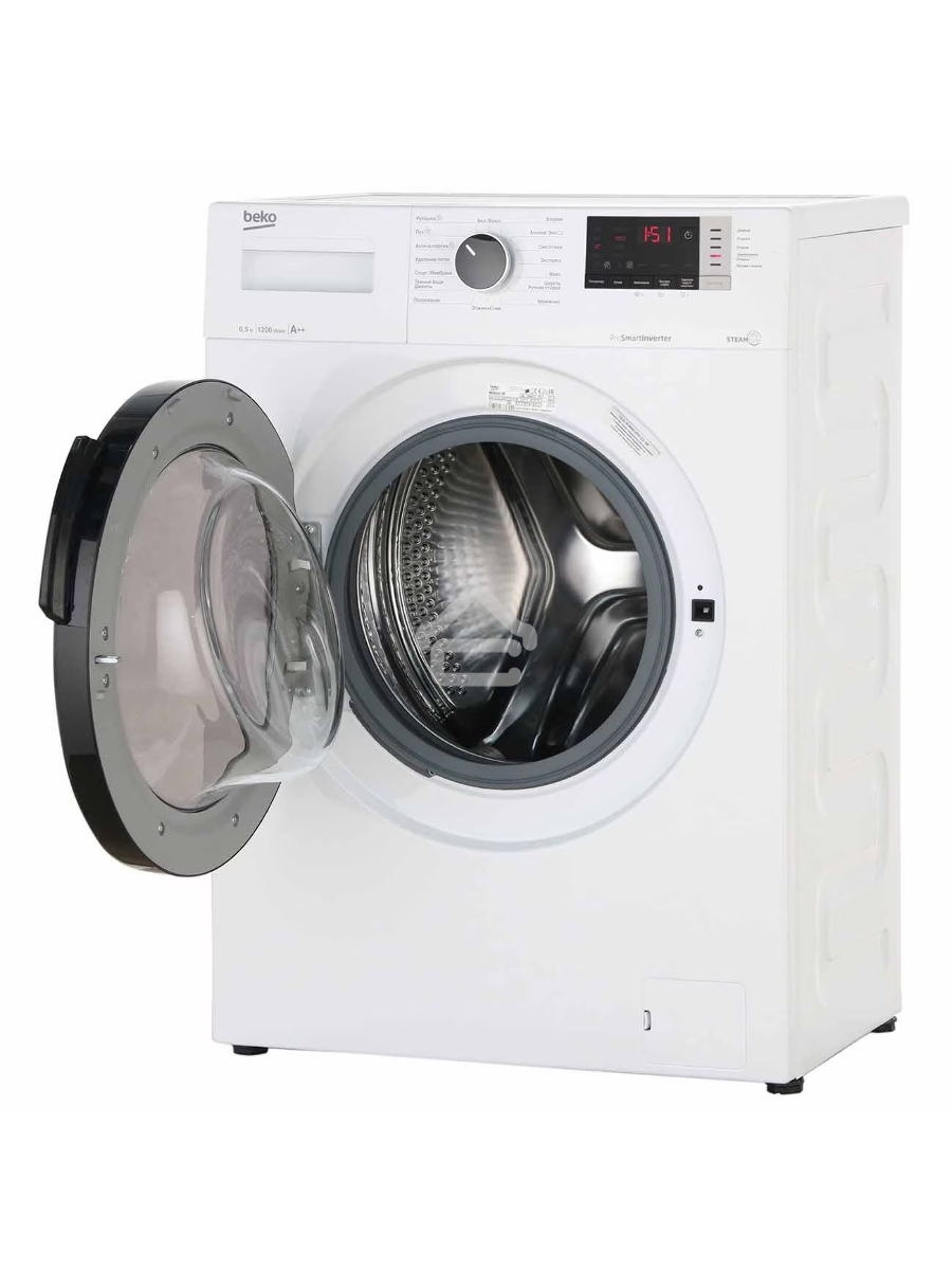 Стиральная машина Beko WSPE 6H612W белый, загрузка фронтальная 6,5 кг, 1200 об/мин., класс: А++