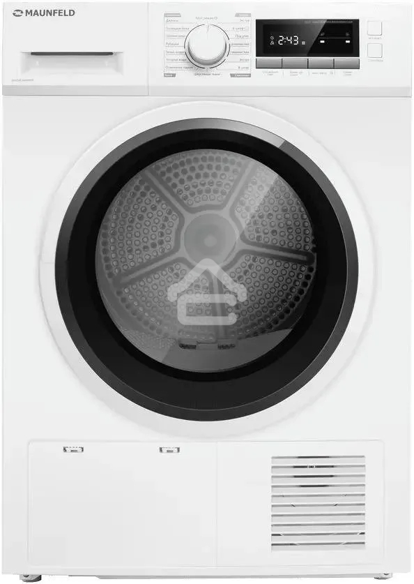 Сушильная машина MAUNFELD MFDM168WHE белый, 8 кг, сушка - конденсационная, программ - 16, 59.7 x 84.8 x 63.2 см
