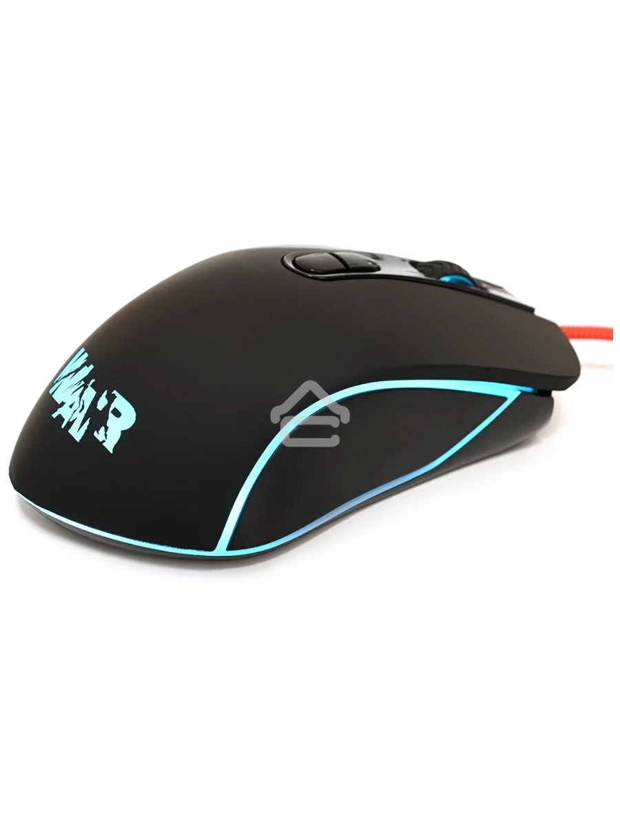 Игровой набор Qumo Wartime K51/M67, кл-ра проводная, 104+10 клавиш, подсветка RGB, мышь проводная, оптическая, RGB running, 1200/1600/2400/3200 dpi