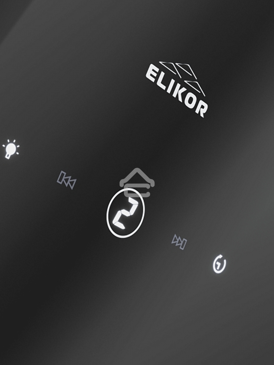 Вытяжка наклонная Elikor Rise BK 60 черный, 60 см, 750 куб. м/ч, 56 дБ