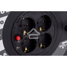 Удлинитель на катушке 4х30м 2P+PE 10А УК30 с термозащ. 3х1.0кв.мм GENERICA IEK WKP10-10-04-30-G