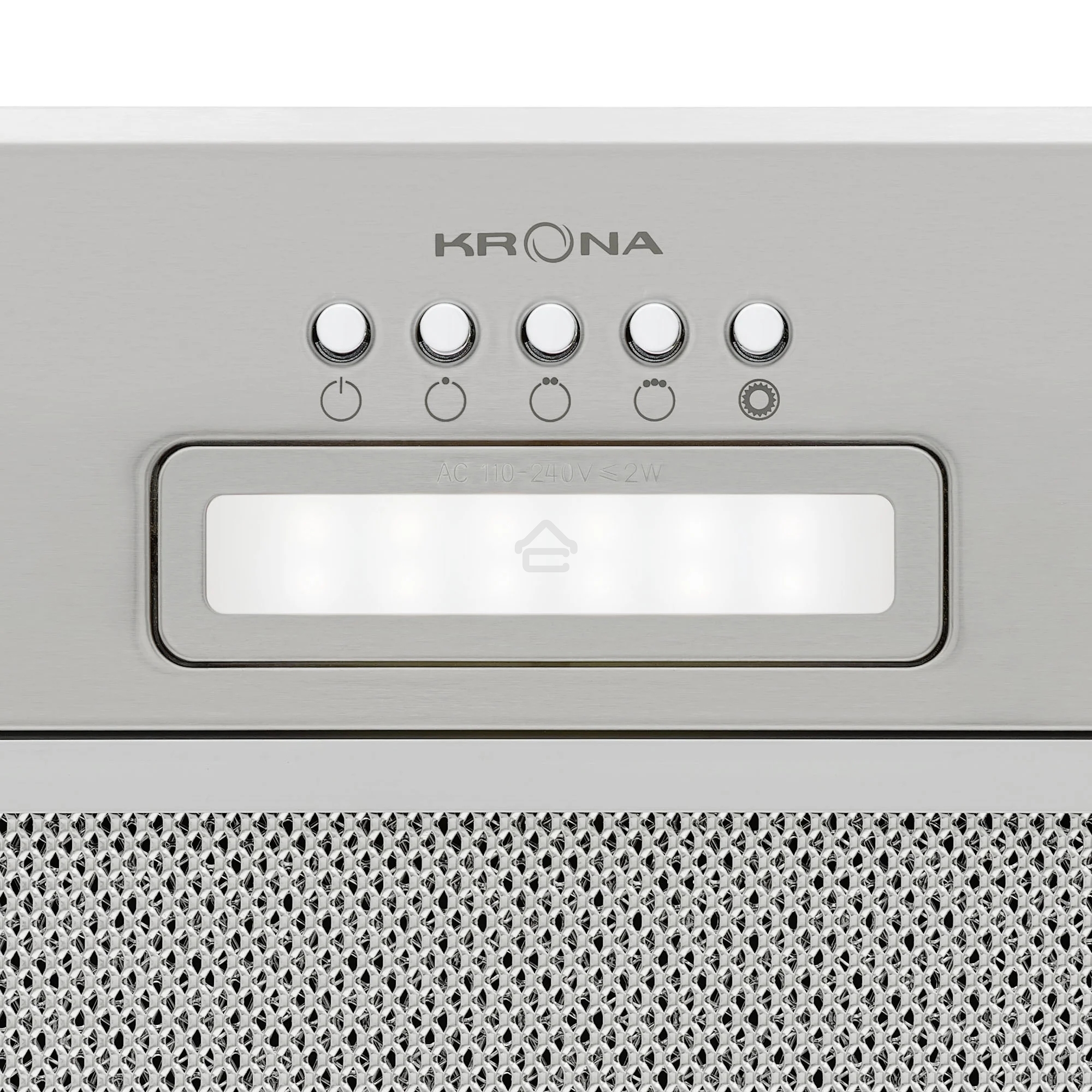 Вытяжка встраиваемая KRONA Ameli Light 600 PB нержавеющая сталь, 52.5 см, 633 куб. м/ч, 44 дБ