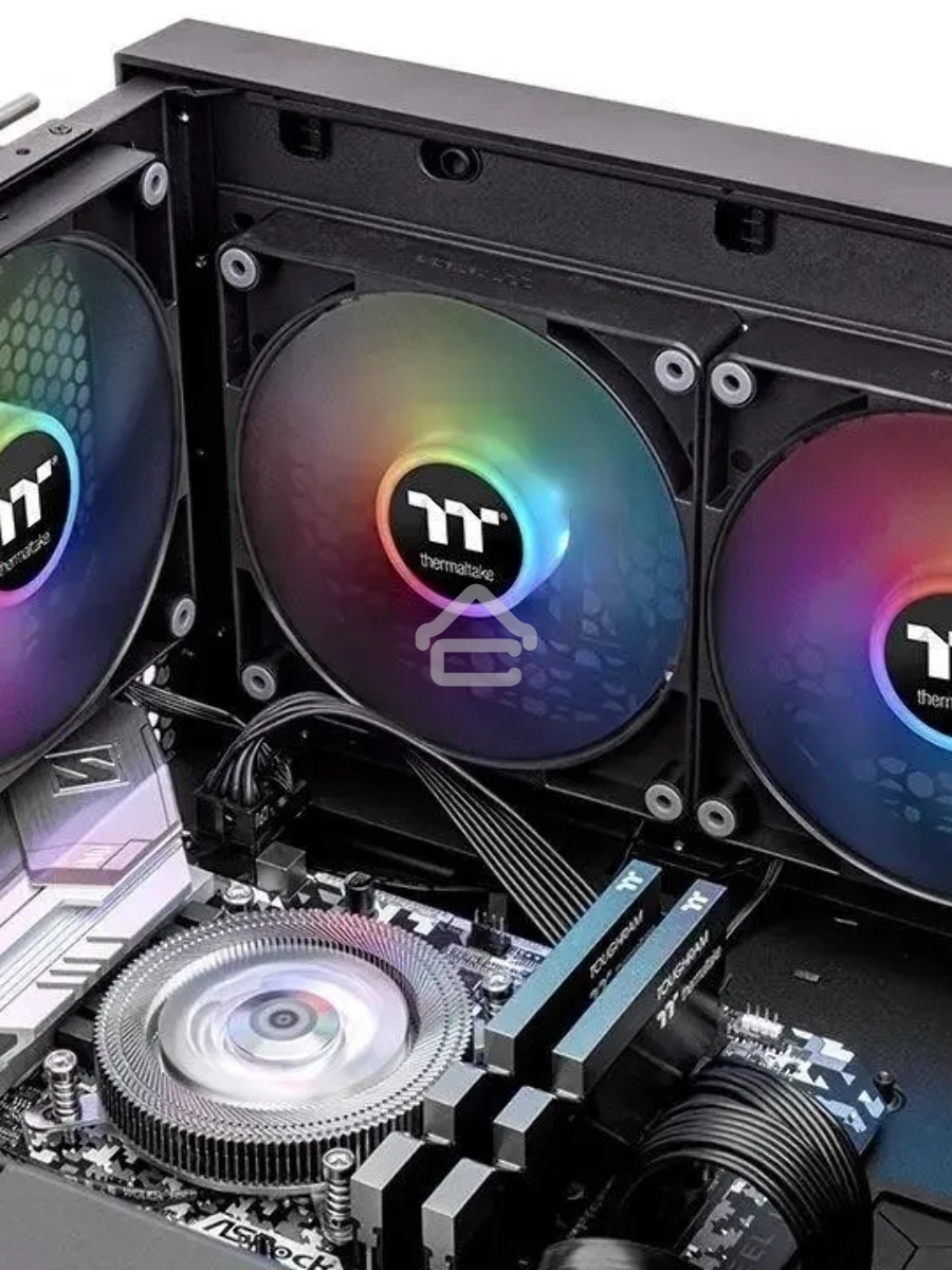 Вентилятор для корпуса Thermaltake CT120 Sync ARGB 120х120x25 черный 4-pin 25.8дБ (упак.:2шт) (CL-F149-PL12SW-A) Ret