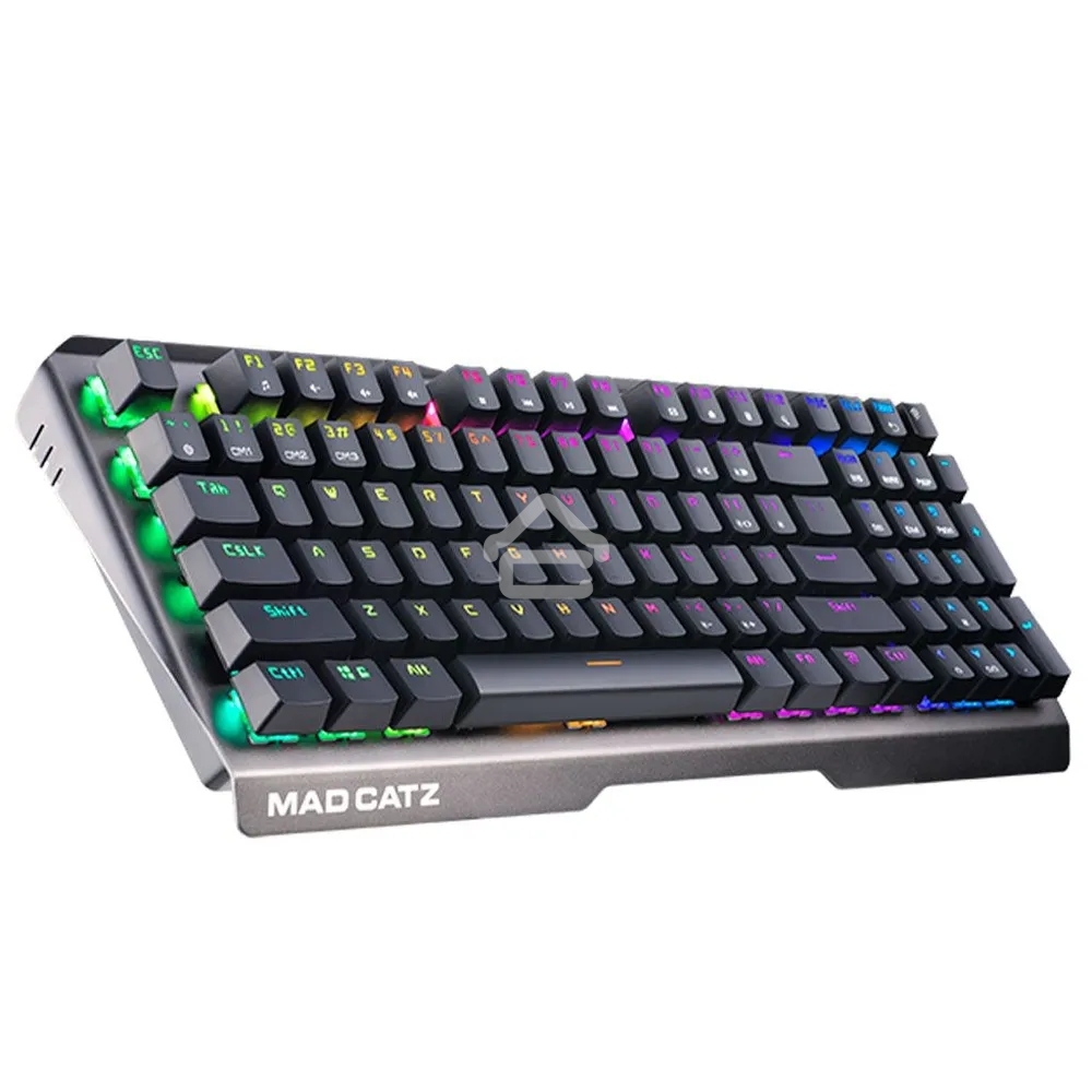 Клавиатура проводная игровая Mad Catz S.T.R.I.K.E. 13 US БЕЗ РУССКОЙ РАСКЛАДКИ черная (CHERRY MX RED Switch, 96 кл., RGB подсветка, USB)