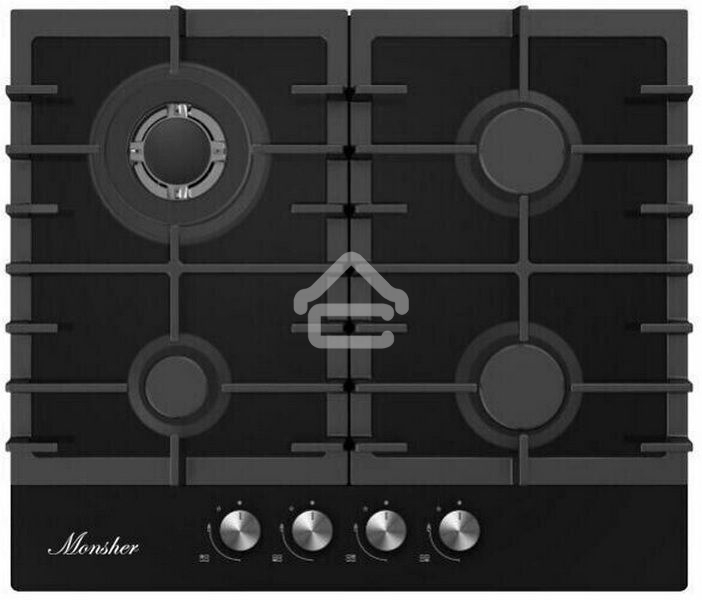 Газовая варочная панель встраиваемая Monsher MKFG 60 G-GFT черный