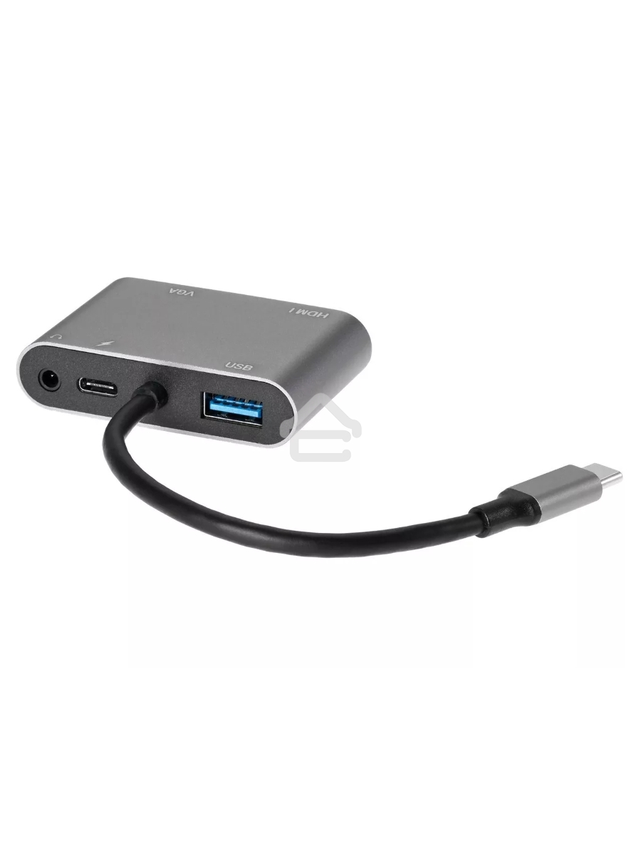 Адаптер USB Type-Cm-->VGA, HDMI 4k*30Hz, USB3.0, PD, Audio,iOpen (Aopen/Qust/VCOM)<ACU4511>