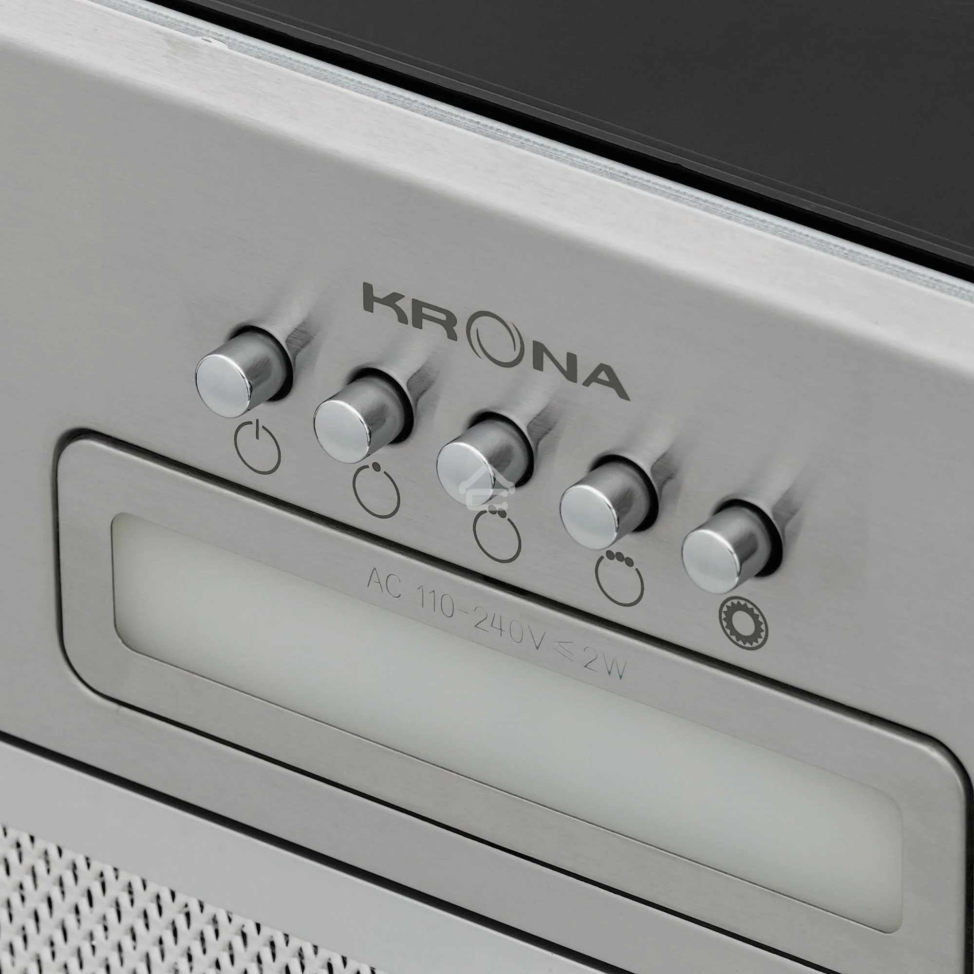 Вытяжка встраиваемая KRONA Ameli Light 600 PB нержавеющая сталь, 52.5 см, 633 куб. м/ч, 44 дБ