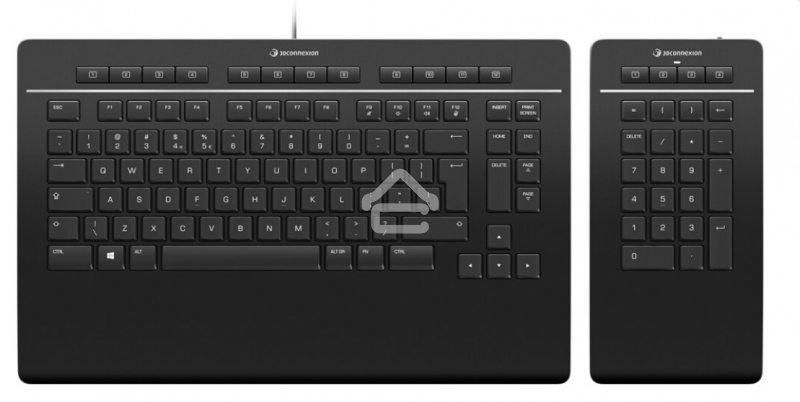 Клавиатура 3Dconnexion 3DX-700092 Keyboard Pro with Numpad проводная USB черный