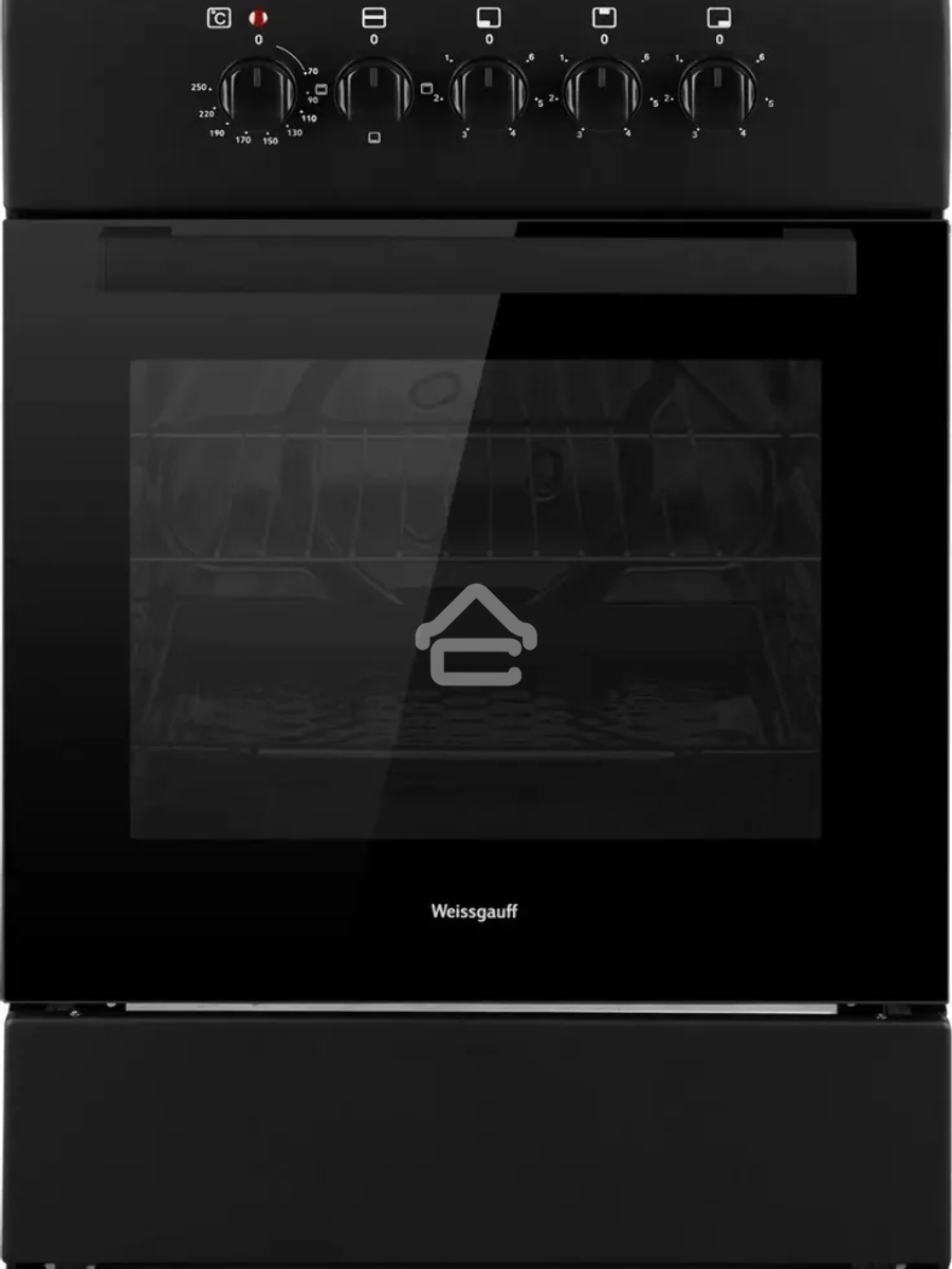 Плита электрическая Weissgauff WES E2V05 B черный, конфорок 3 шт, духовка 50 л, 50 см x 85 см x 56 см