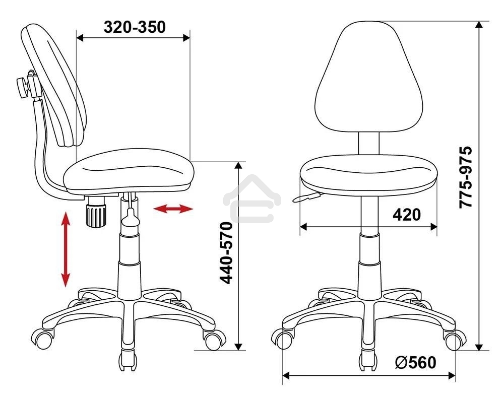 Кресло детское Бюрократ KD-4/PENCIL-GN зеленый карандаши