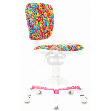 Кресло детское Бюрократ CH-W204/F мультиколор алфавит, крестовина пластик, подст. для ног, пластик белый