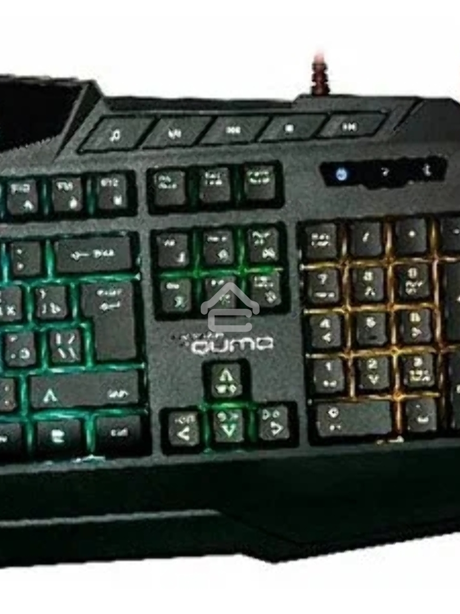 Игровой набор Qumo Wartime K51/M67, кл-ра проводная, 104+10 клавиш, подсветка RGB, мышь проводная, оптическая, RGB running, 1200/1600/2400/3200 dpi