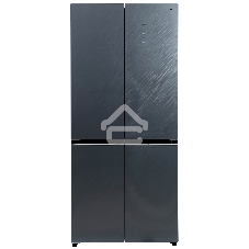 Холодильник Бирюса CD 496 TCG текстурированное серое стекло трехкамерный 334/162л морозилка снизу, NoFrost, Side by Side