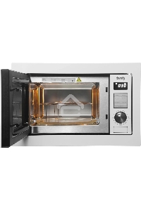 Микроволновая печь встраиваемая Domfy DM2540BW WG белый, 25 л, 900 Вт, переключатели - кнопки/поворотный мехинизм
