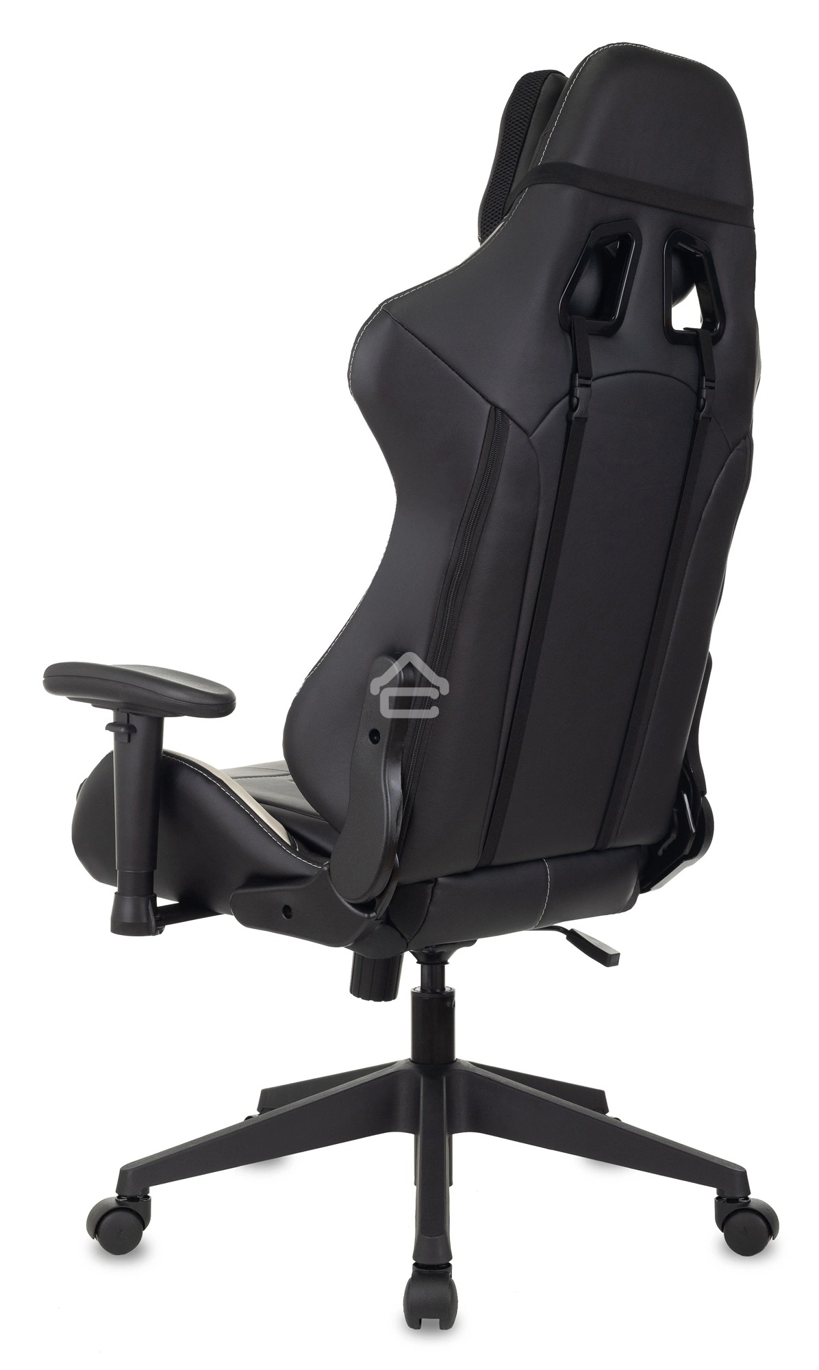 Кресло игровое Бюрократ VIKING 5 AERO WHITE черный/белый искусственная кожа