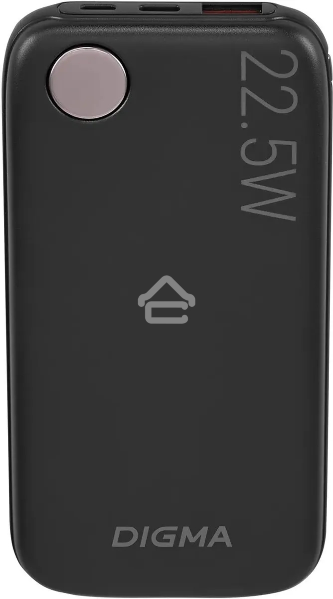 Портативный аккумулятор Digma DGPF10B 10000mAh QC3.0/PD3.0 22.5W 3A USB-A/USB-C черный