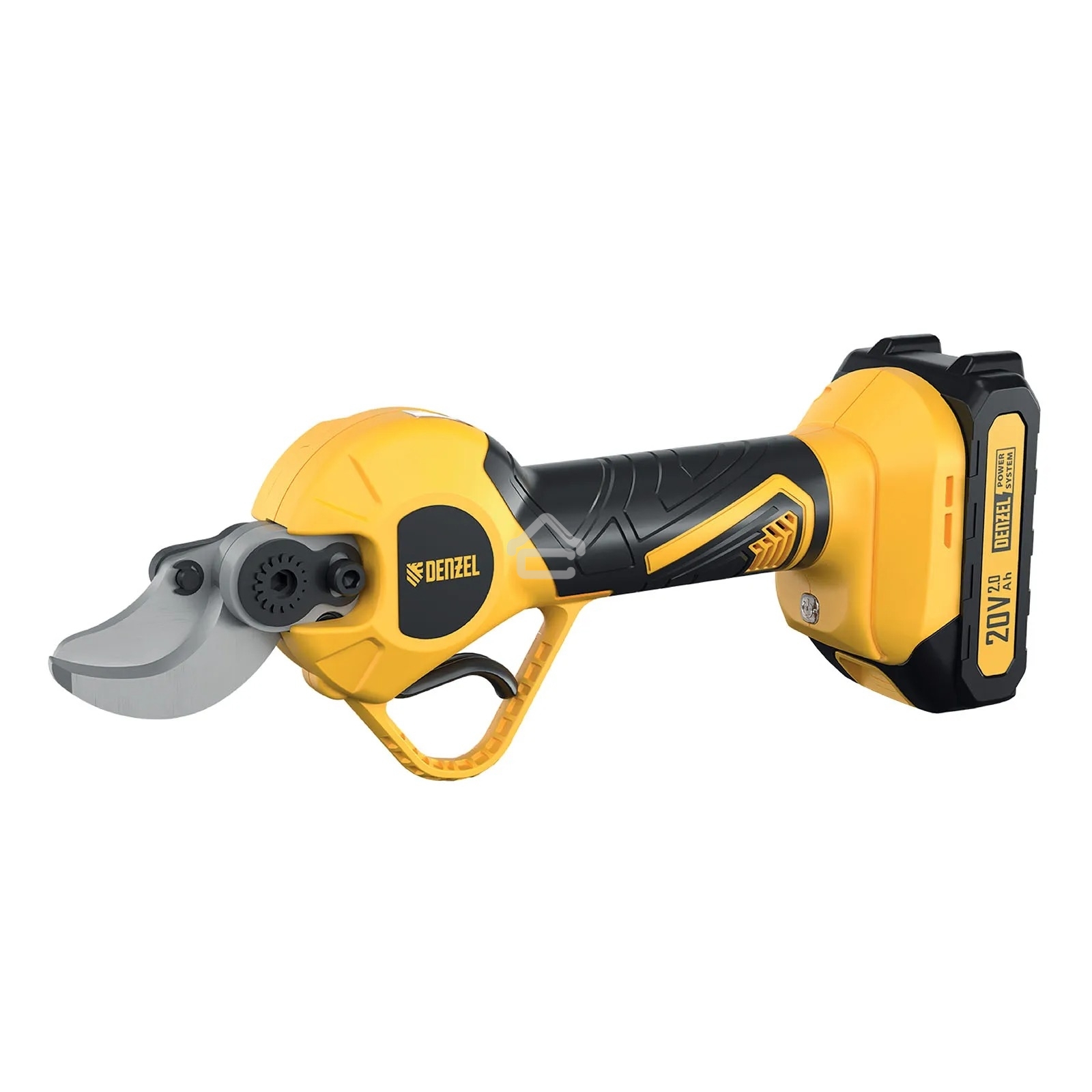 Секатор аккумуляторный, бесщеточный Denzel CP-30BL, Li-Ion, 20 В, лезвия SK5 59434