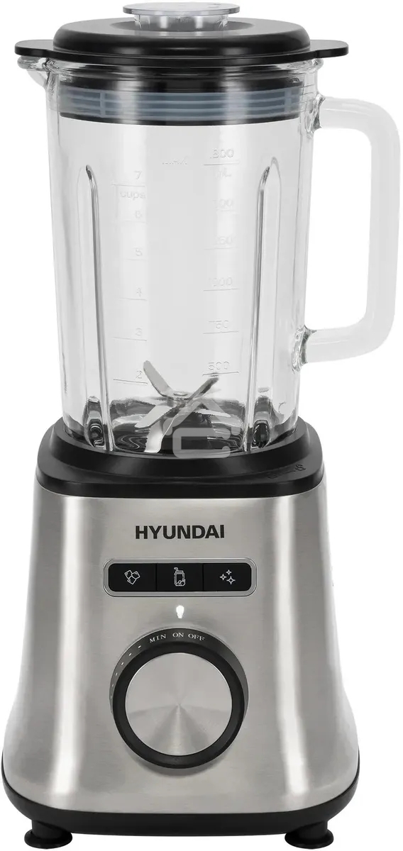 Блендер стационарный Hyundai HYB-S4921 1500 Вт, 1,8 л, серебристый/черный