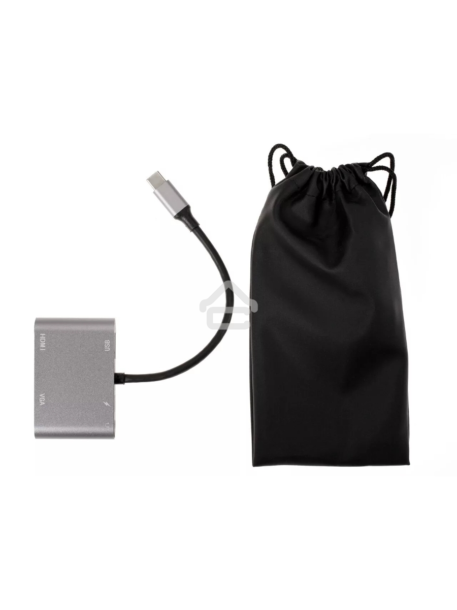 Адаптер USB Type-Cm-->VGA, HDMI 4k*30Hz, USB3.0, PD, Audio,iOpen (Aopen/Qust/VCOM)<ACU4511>