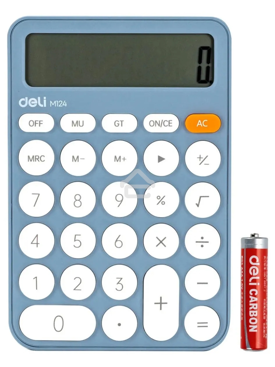 Калькулятор настольный Deli EM124BLUE синий 12-разр.