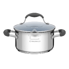 Кастрюля Maunfeld LAURA MCS22S08GR из нержавеющей стали со стеклянной крышкой, 18 см, 2,2 л.