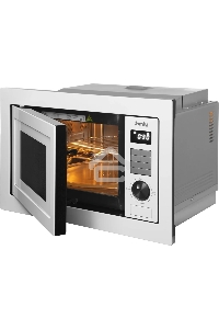 Микроволновая печь встраиваемая Domfy DM2540BW WG белый, 25 л, 900 Вт, переключатели - кнопки/поворотный мехинизм