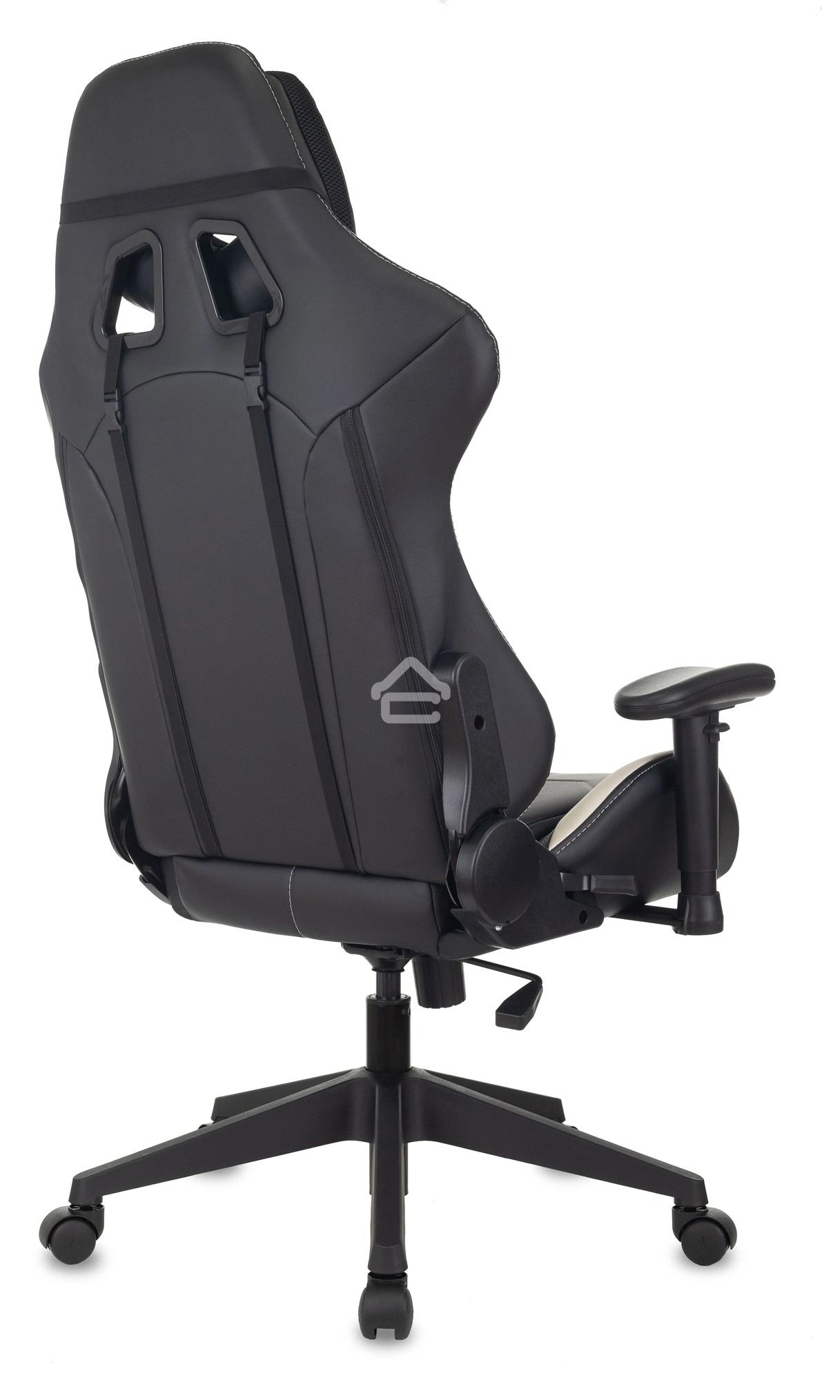 Кресло игровое Бюрократ VIKING 5 AERO WHITE черный/белый искусственная кожа