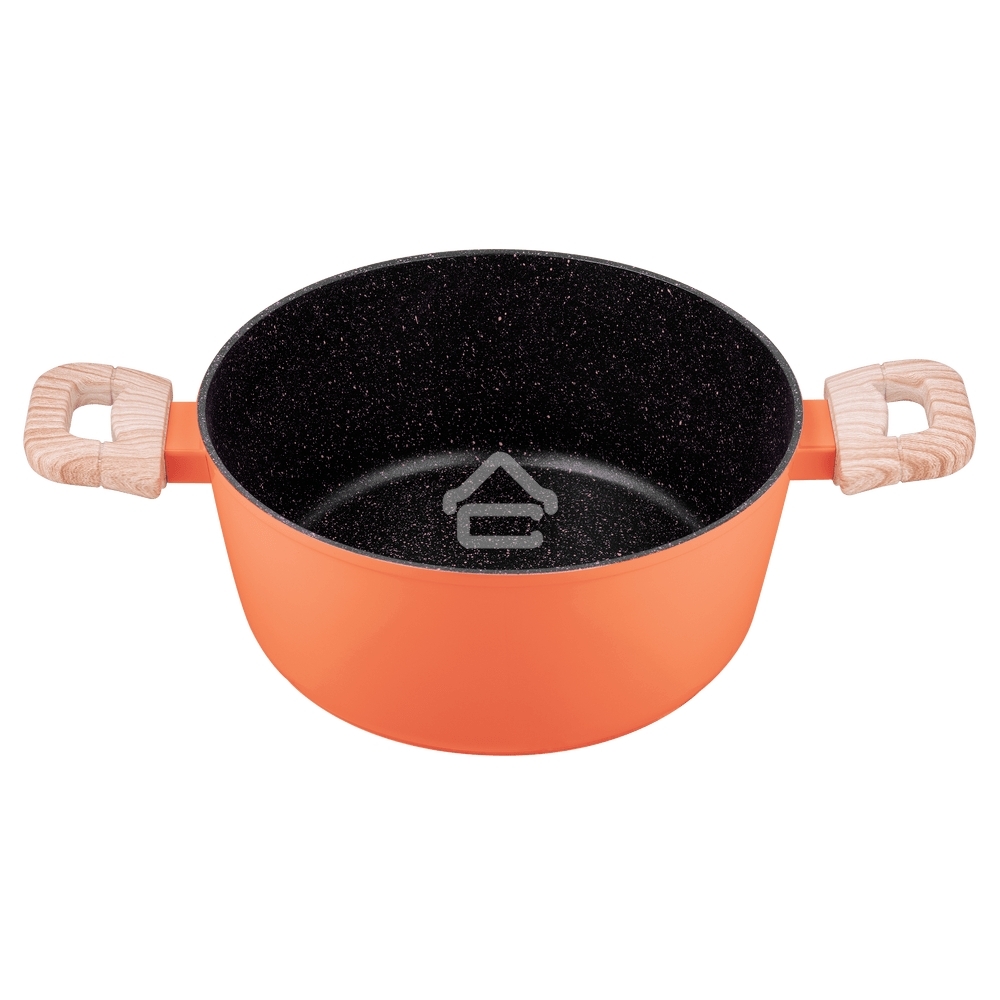 Кастрюля Maunfeld MARTA MCS41FA06CL из кованого алюминия со стеклянной крышкой, 24 см, 4,1 л.