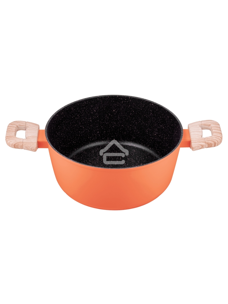 Кастрюля Maunfeld MARTA MCS41FA06CL из кованого алюминия со стеклянной крышкой, 24 см, 4,1 л.
