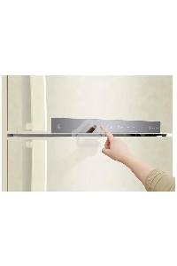 Холодильник LG GN-H702HEHL бежевый двухкамерный 376/155л морозилка сверху, Total No Frost