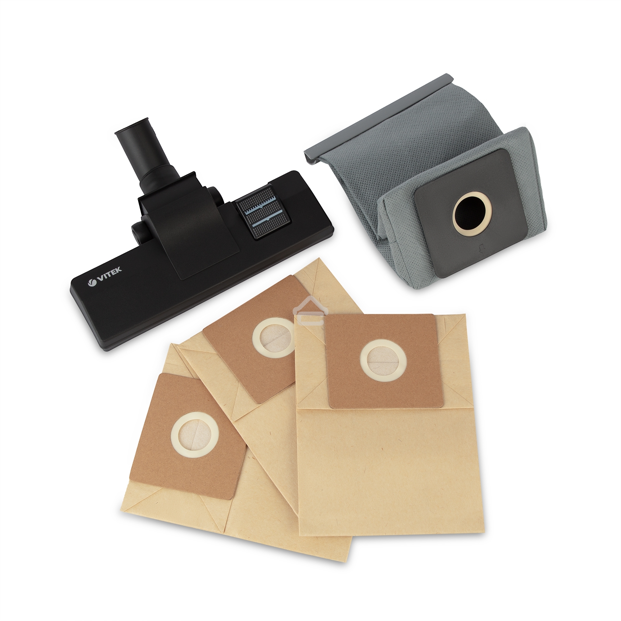 Пылесос Vitek VT-1819 серый, 400/1400Вт, уборка сухая, пылесборник мешок 3 л