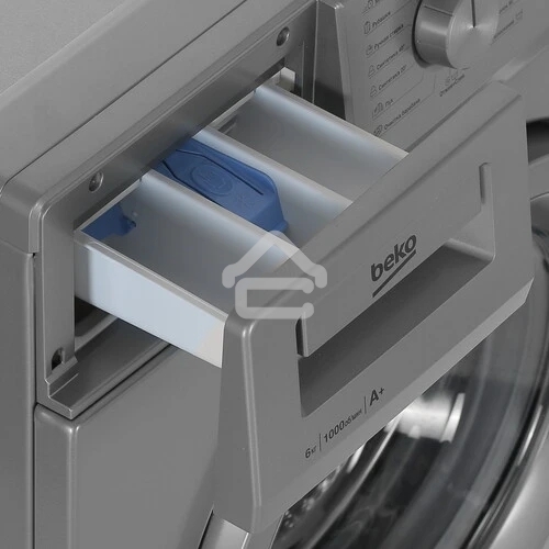 Стиральная машина Beko WRE 65P1 BSS серебристый, загрузка фронтальная 6 кг, 1000 об/мин., класс: А